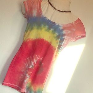 Peace ✌️ Tie-dye cap sleeve scoop neck T
